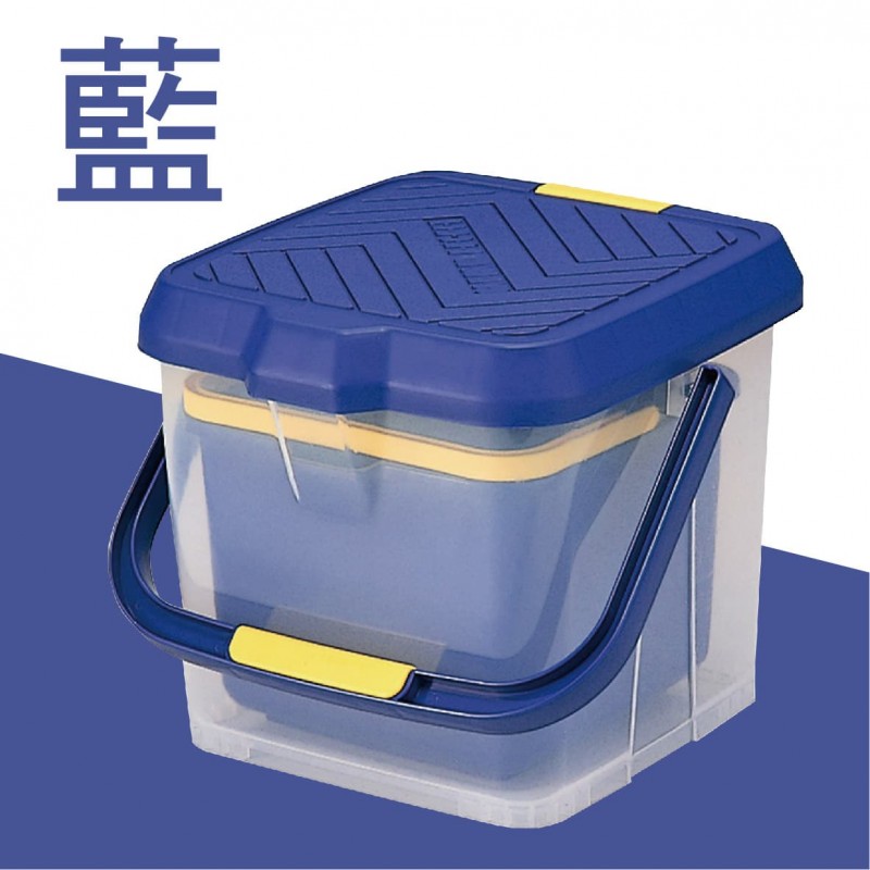 日本inomata 多功能踏台水桶17L(紅/藍) 日本inomata 多功能踏台水桶17L(紅/藍)