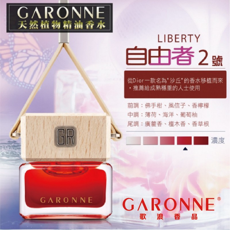 GARONNE歌浪香品 法國吊式香水(2號-自由者)6.5ml