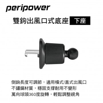 PERIPOWER AM-01 雙鉤出風口式底座-下座(17mm萬向球頭)