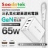 SODATEK SGHPD65-CC100WH 三孔氮化鎵高速充電器 65W