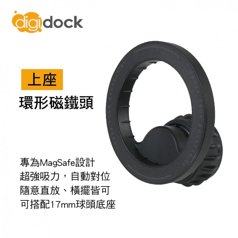 digidock迪克車架 MSC-03 強力環形磁吸磁鐵頭(上座)