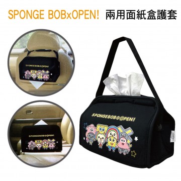 SPONGE BOBxOPEN! OP-19104 海綿寶寶xOPEN將 兩用面紙盒護套