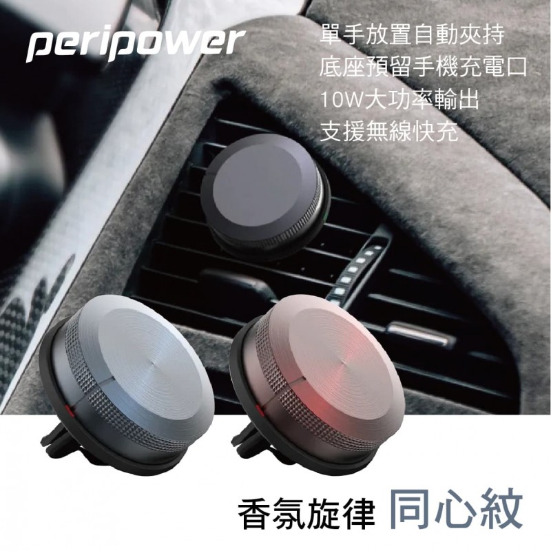 PERIPOWER 香氛旋律-同心紋(夜灰藍/勃根第紅)