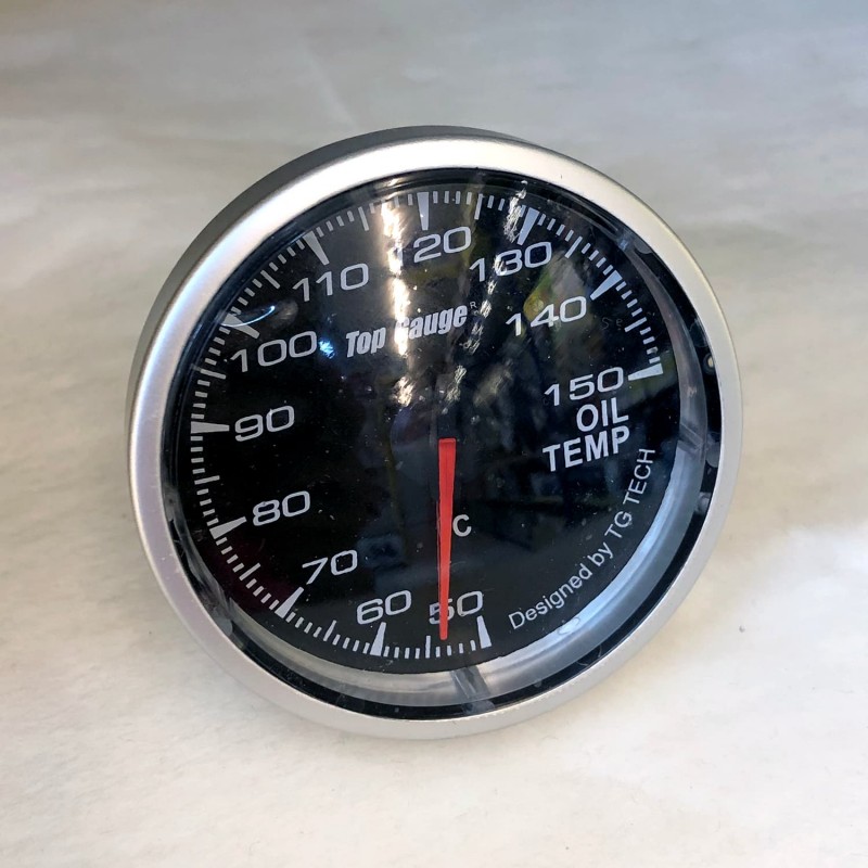 [出清]Top Gauge賽車錶(紅白雙色高反差)60mm油溫錶