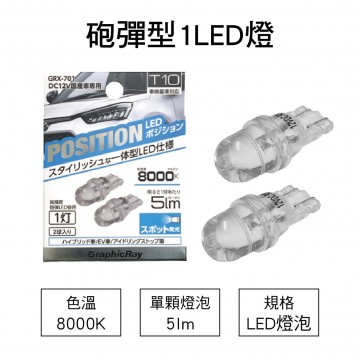 日本AXS LED T10小炸彈燈泡(汽車燈泡)2入 白光 T10