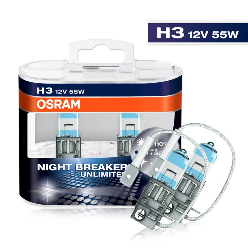OSRAM歐司朗 Night Breaker Unlimited極地星鑽 增亮110% 鹵素車燈 H3 OSRAM歐司朗 Night Breaker Unlimited極地星鑽 增亮110% 鹵素車燈 H3