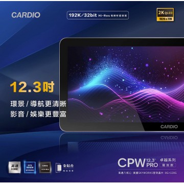 CARDIO CPW Pro 2K卓越聲效款安卓機 8+128G 8核(12.3吋)含安裝 可加購環景