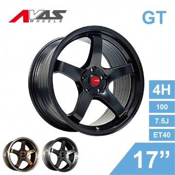 [預購]Alliance泓越 AVAS旋壓鋁圈 GT 17吋 4孔100/7.5J/ET40(黑/銅/灰)