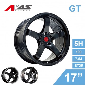 [預購]Alliance泓越 AVAS旋壓鋁圈 GT 17吋 5孔100/7.5J/ET35(黑/灰)