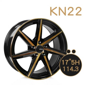 KN-22 鋁圈 17吋7.5J 5孔 PCD114.3 黑底古銅