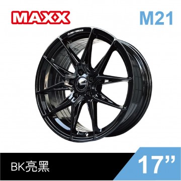 [預購]MAXX 旋壓鋁圈輪框 M21 17吋 5孔114.3/7.5J/ET38(黑/灰/銀/銅)