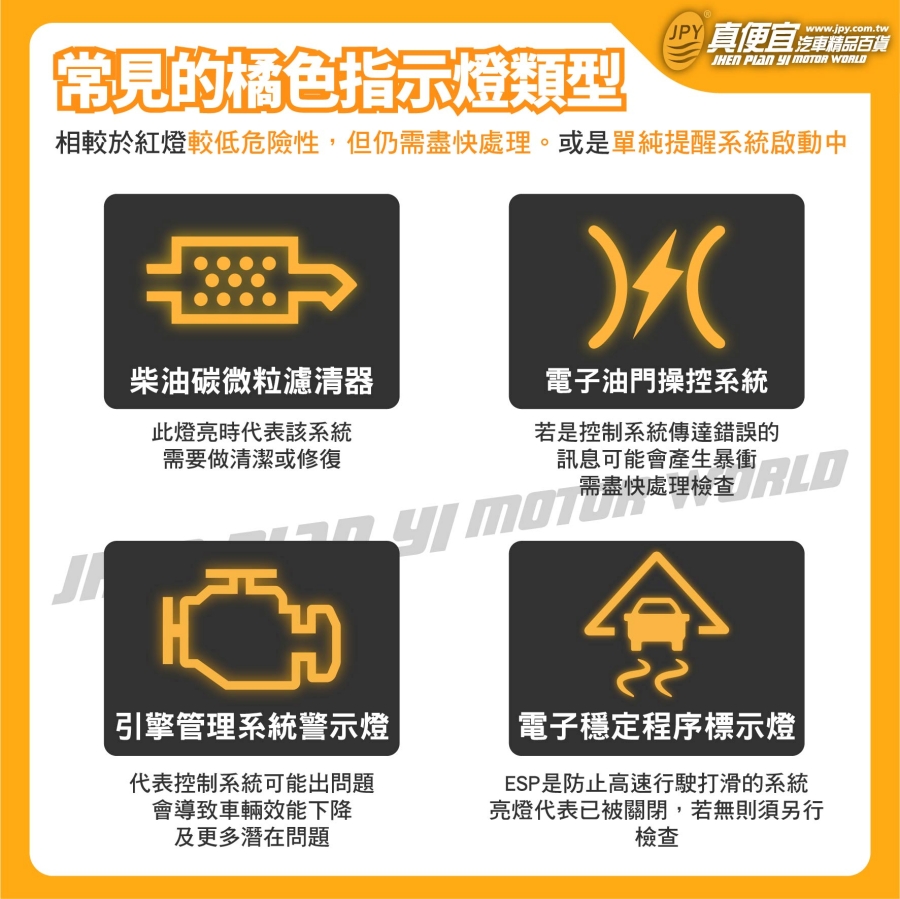 汽車儀表板燈號大解密！