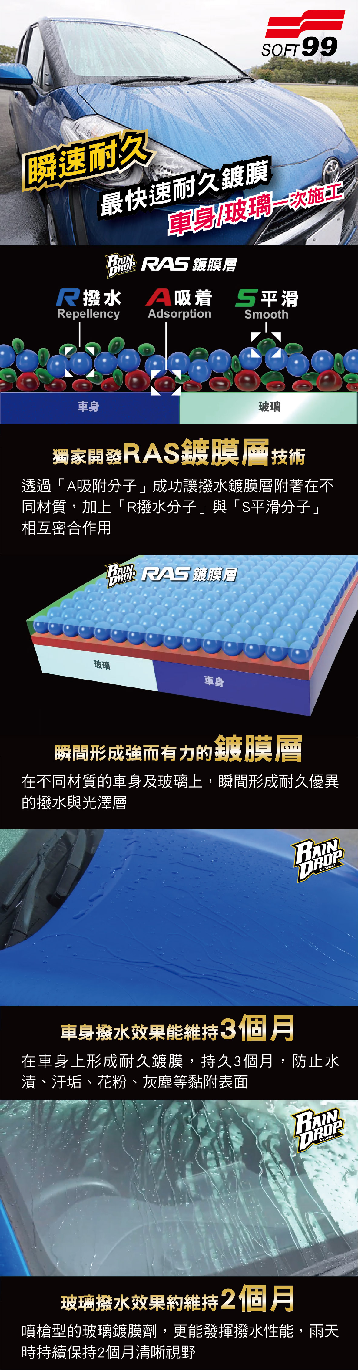 Soft99 W310 鍍膜劑 車身 玻璃用 300ml