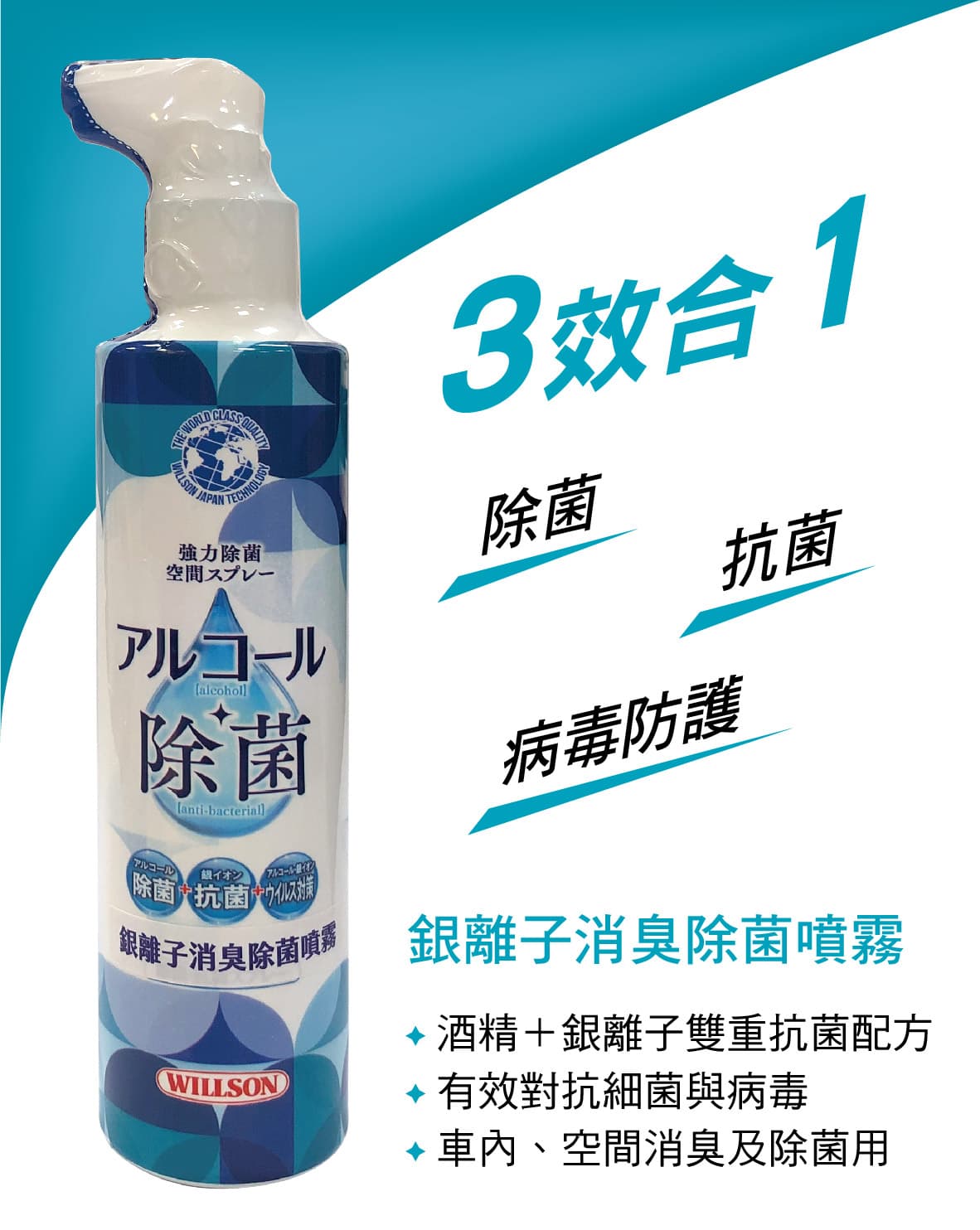 Willson W045 銀離子消臭除菌噴霧0ml